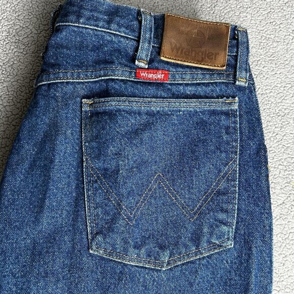 Wrangler Jeans Mens 34x31.5 Denim Scoville Zip Made in USA Vintage Cowboy Cut - Picture 1 of 12